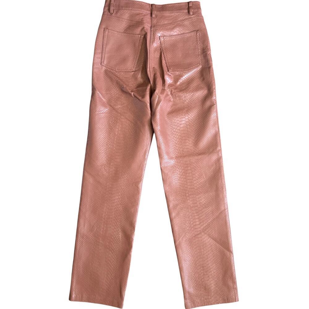 Wilfred The Melina High Waisted Vegan Leather Pants Size 4 Brown Textured - Picture 7 of 10